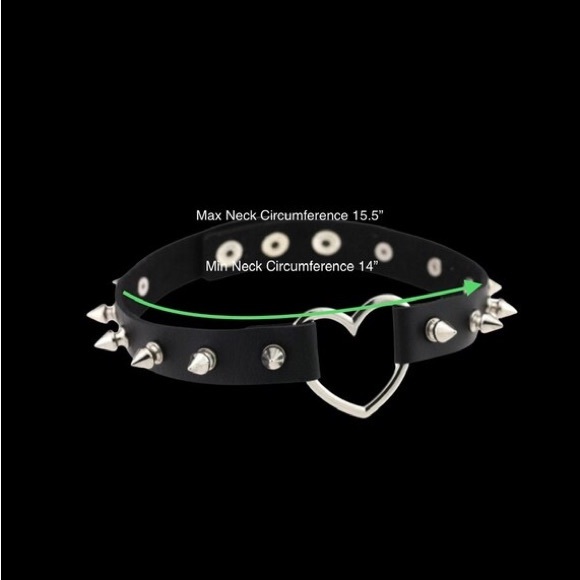 Necklace PU Leather Black Goth Punk Rock Choker Necklaces For Women - Picture 3 of 3